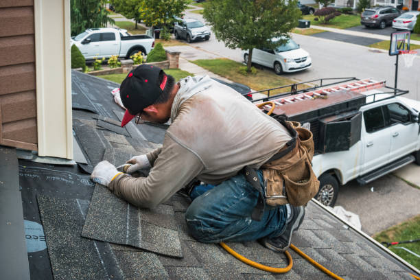 Professional Roofing technician working in Delray, WV